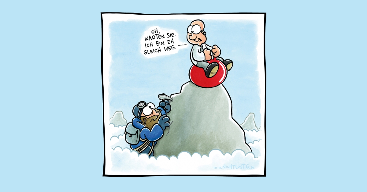 NICHTLUSTIGCartoon BERGSTEIGER