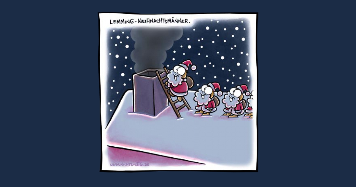 NICHTLUSTIG-Cartoon: WEIHNACHTSMÄNNER