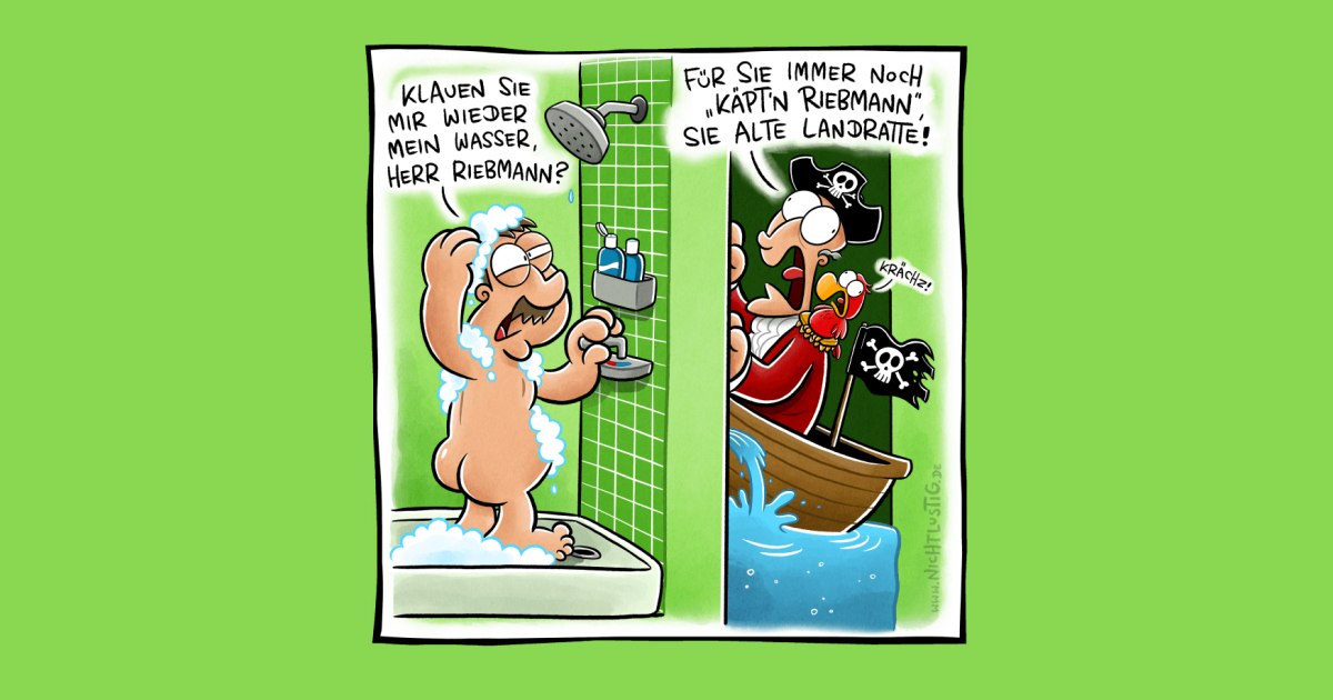 NICHTLUSTIG-Cartoon: KÄPT'N RIEBMANN