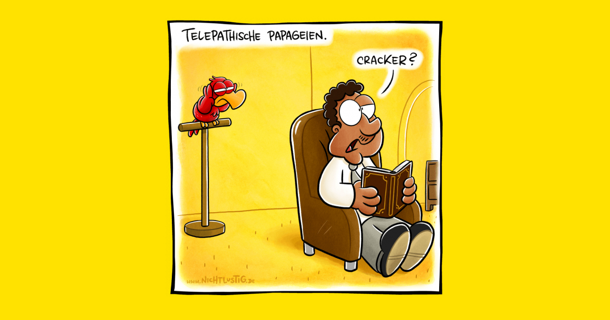 NICHTLUSTIG-Cartoon: Telepathisch