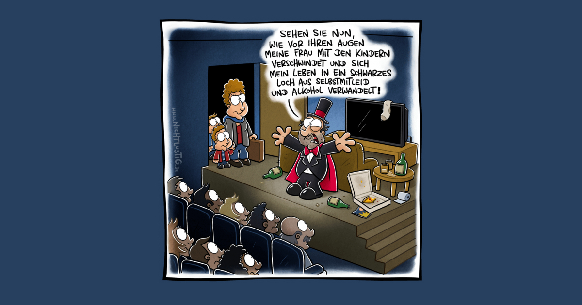 NICHTLUSTIG-Cartoon: Verschwinde-Trick